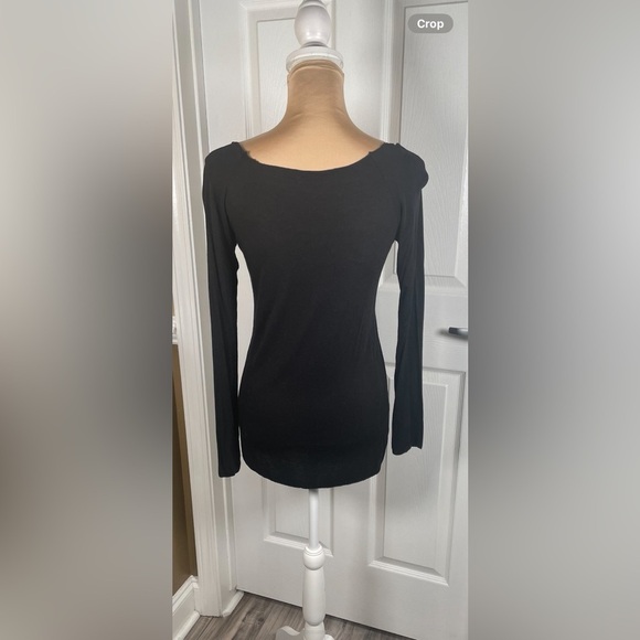 Scandal “Made In Italy” long sleeve scoop back top in black Small - Picture 5 of 9